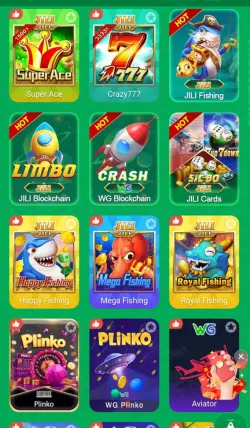 View of popular card games featured in the app